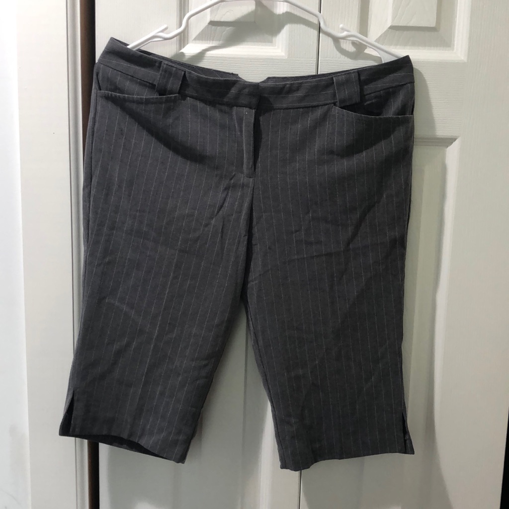 Gray Pinstriped